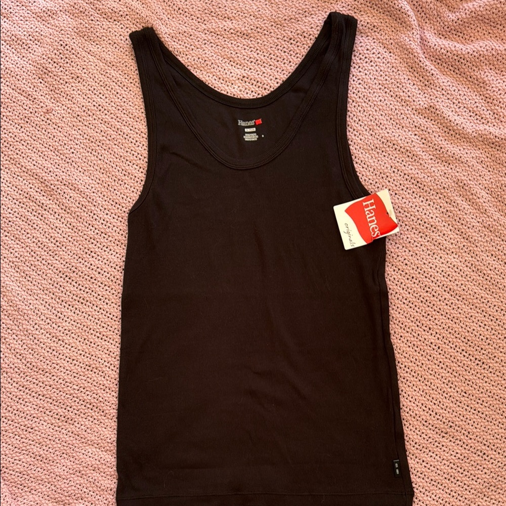 Hanes Black Sleeveless Tank Top